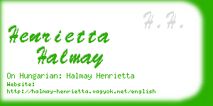 henrietta halmay business card